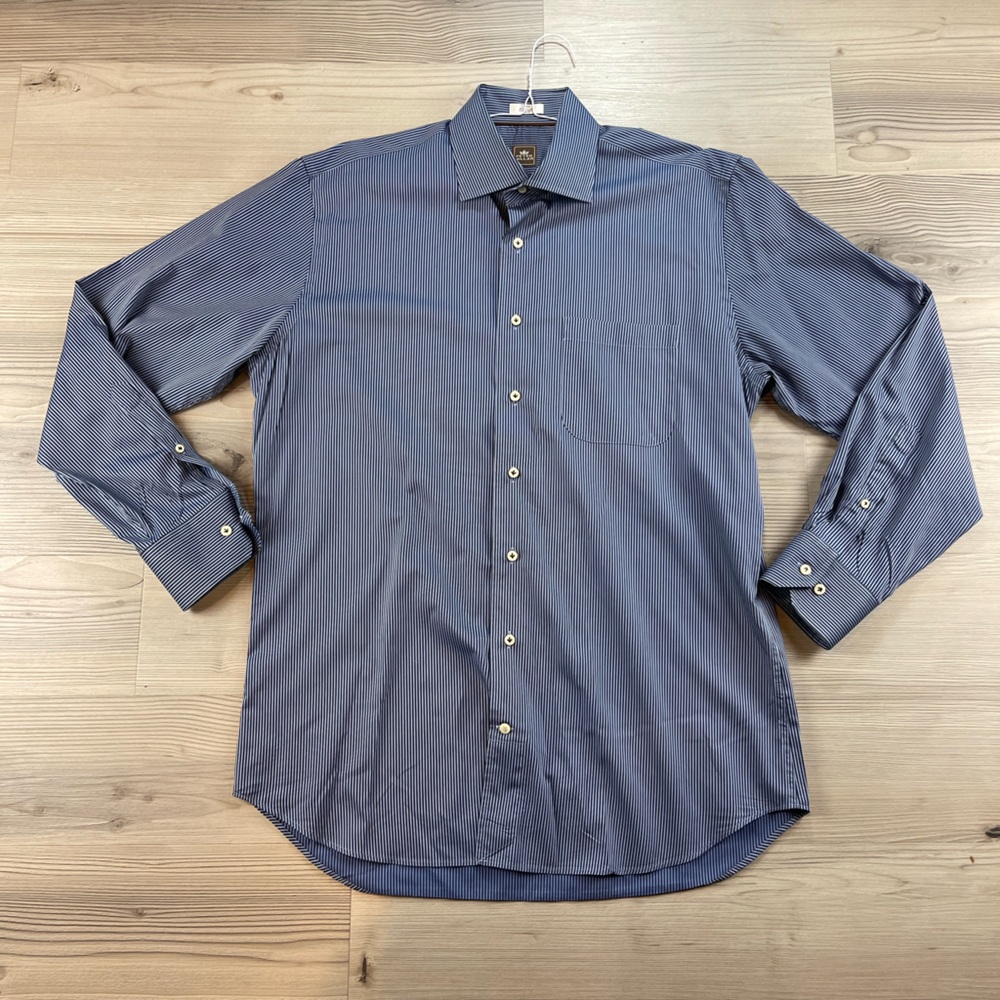 Peter Millar Men’s Long Sleeve Stripe Button Down Shirt RN 100308 Size L